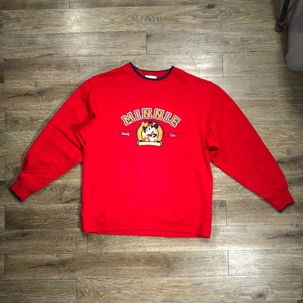 Disney Minnie Mouse Sweatshirt Embroidered Simply Cute Since 1928 Small Vintage